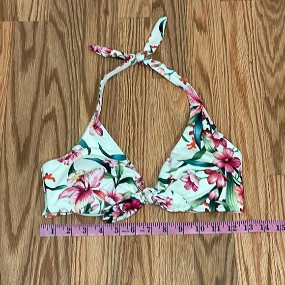 Carmen Marc Valvo Bikini, tie front floral, 2 piece set, Medium - Picture 10 of 13